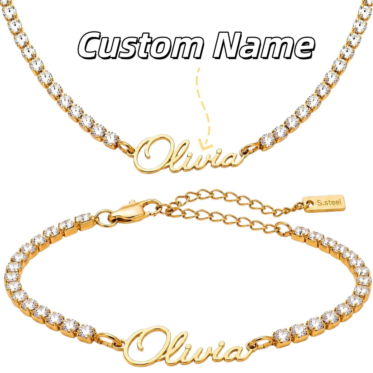 Custom Name Tennis Bracelet